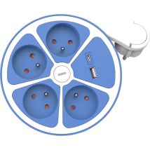 19.07.2342 Steckdosenleiste Weiß-blau Cee-stecker 1 St. - Roline