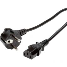 Roline 19.08.1030 Strom Verbindungskabel Schwarz 3.00 m