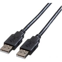 Roline USB-Kabel usb 2.0 usb-a Stecker 0.80 m Schwarz Geschirmt 11.02.8908