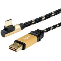 Roline - Cavo usb usb 2.0 Spina usb-a, Spina usb-c 3.00 m Nero, Oro Schermato 11.02.9062