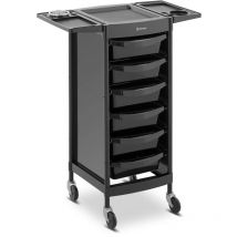 Physa - Rollable Trolley Hairdresser's Trolley Cosmetic Trolley 6 Drawers 10 kg Black
