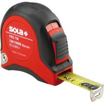 Solla Pro-TM8 Rollbandmaß 5m Rollmeter (EG-Prüfzeichen) Maßband mit Gürtelclip