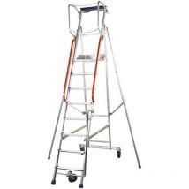 Centaure - Mobile Stehleiter 8 Stufen - Maximale Arbeitshöhe 4.04m - ERM-8