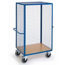 Rollcart Gitter-regalwagen Mit Schiebegriff Und Grundboden 980x700mm Im Buchedekor