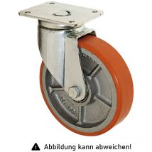 Rollcart Schwerlast Polyurethan- Lenkrollen Ø125x35mm Mit 250kg Tragkraft