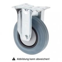 Rollcart Tpe-bockrolle Ø125x35mm In Grau 110kg Tragkraft Mit Kunststoff-felge