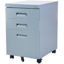 Büro Rollcontainer 3 Schubladen Hängeregistratur abschliessbar paul grau Bürocontainer