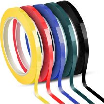 Rollen 3 mm Whiteboard-Klebeband, 66 Meter pro Rolle, Gelb, Grün, Schwarz, Rot, Blau