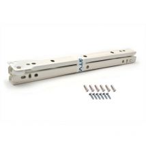 GTV - Roller Drawer Runners Metal Slides White Colour Kitchen + Free Fixing Pack - Size 450mm - Pack of 5