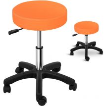 Rollhocker Bürohocker Drehhocker Praxishocker Arbeitshocker Hocker Orange