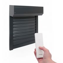 Rollladen Zuschneidbar Elektrisch Funkgesteuert Alu Grau 7016 H 140 X B 120 Cm