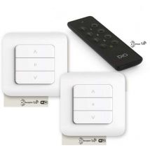 Dio Connected Home Rollladenschalter-Set mit 3-Kanal-Fernbedienung – 600 W – Weiß – 2 Jahre Garantie