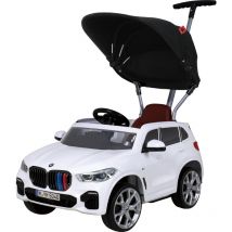 Auto a spinta con poggiapiedi estensibile, per bambini da 1 anno, fino a max. 25 kg, bmw X5M, bianco - Rollplay