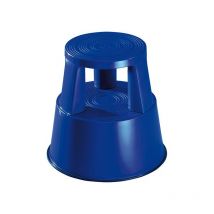 Taburete estribo móvil plástico azul