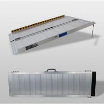 Baumarktplus - trutzholm Rollstuhlrampe klappbar 122 cm Traglast 272 kg Alu grau geriffelt Auffahrrampe