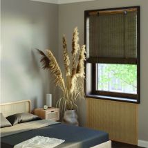 Roll'up nature toile de Jute sans percer - Gris - L50 x H150cm