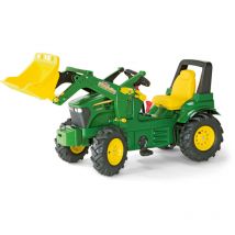 Rolly Toys - 71 012 6 - tractor de pedales 146 cm John Deere 7930 con neumáticos + cargador + cambios y freno