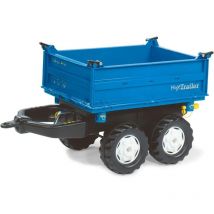 Anhänger fü Trettraktor, Zweiachsanhänger, Dreiseitenkipper + Kurbel - Rolly Toys