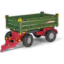 Rolly Toys - Remorque pour tracteurs à pédales, attelage arrière à benne basculante, rabats amovibles