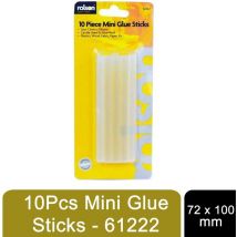 Rolson - 10Pcs Mini Glue Sticks - 61222, 72 x 100mm, Great for diy Jobs