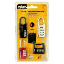 Rolson 4 Piece Combination Lock Set