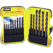 48655 - Punte trapano per muro e pietra, confezione da 15 pezzi - Rolson