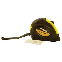 Metro a nastro Rolson 5 m x 19 mm – Plastica resistente – Include tracolla e clip per cintura