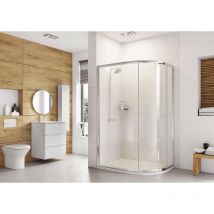 Roman Showering - Roman Haven 6 One Door Offset Quadrant Shower Cubicle Enclosure, 800-1000