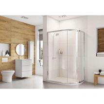Roman Showering - Roman Haven 6 One Door Offset Quadrant Shower Cubicle Enclosure, 800-1200