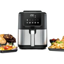 Rommelsbacher - frh 1500 freidora Sencillo 5 l Independiente 1500 w Freidora de aire caliente Negro, Acero inoxidable
