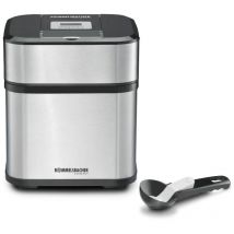 Im 12 máquina para helados Heladera tradicional 1,5 l Negro, Acero inoxidable - Rommelsbacher