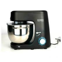 Robot Batteur Patisserie et hachoir à viande 1500W avec Fouet, Batteur, Crochet Bol d'Acier Inoxydable 7L, 6 Vitesses, gris, Rom