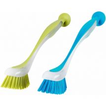 Devenirriche - Romote Dish Brush Dish Brush Dish Brush Dish Brushes Dish Brush Long Handle and Soft Grip Friendly Bristle Dish Brush with Suction Cup