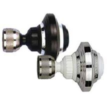 Rompigetto doppio snodo a vite de luxe con doccetta 2585 - art.2585/50s cromato/bianco
