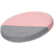 Rond Coussin Siège, Rond Coussin de Chaise, Coussins Chaise épais Moelleux , Détachable, 33 x 33cm, Gris + Rose, pour Chaise de Jardin, Bureau, Sol,