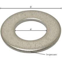 Rondella piana comune m 3 - 0,6 x 7 x 3,4 mm pz 50