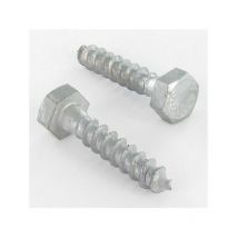 Tirefonds 8X60 Forte tenue à la corrosion Acier galvanisé à chaud-200 pièces