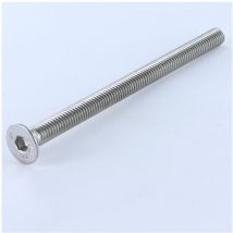 Vis métaux Inox A2 fhc tête fraisée empreinte hexagonale creuse Clé de 5 HC5 M8X80 Filetage total-1 piece