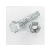 Bafa - Boulon (vendu avec écrou) Tête hexagonale th M24X440 Filetée sur 150 Classe 6.8 Forte tenue à la corrosion Acier-1 piece