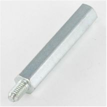 Bafa - Entretoise Hexagonal Mâle femelle M5/10 8X25 Filetée sur 10 Acier zingué-30 pièces