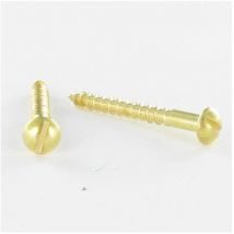Vis bois Laiton Tête ronde tr Fendue 4X40-30 pièces
