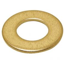 Fauquet - Rondelles plates série moyenne Mu laiton, diamètre 10 mm, sachet de 100 pièces