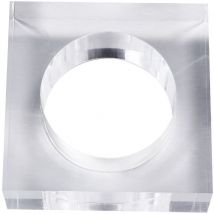 Ronds de serviette carrés en acrylique, porte-serviettes décoratifs pour mariage, banquet, fête, dîner, décoration de table (transparent)