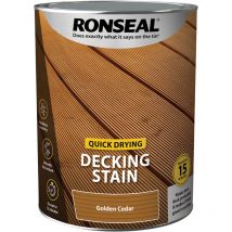 Ronseal - Quick Drying Decking Stain - 5L - Golden Cedar