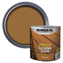 Quick Drying Decking Stain - 2.5L - Golden Cedar - Ronseal