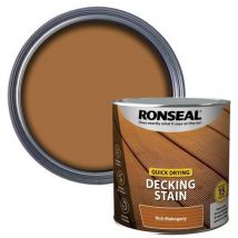 Quick Drying Decking Stain - 2.5L - Rich Mahogany - Ronseal