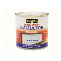 Rustins RADG250 Quick Dry Radiator Enamel Paint Gloss White 250ml RUSQDREG250
