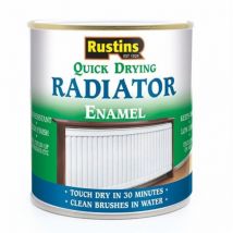Rustins - Quick Dry Radiator Enamel Paint - Black - Gloss - 500ml