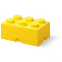 Room copenhagen Lego Brique de rangement 6 boutons - Jaune - Boîte de rangement empilable - 8,47 l - Produit Lego Boîte de rangement en plastique