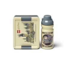 Room copenhagen Room Copenhagen Lego Ensemble repas – Motif Harry Potter Poudlard, bouteille de 390 ml et boîte à déjeuner pour enfants et adultes,